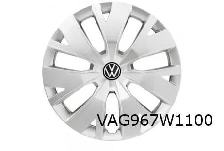 Volkswagen Wieldop 16'' (UWP chromeglas/ zwart/ fijnzilver) Origineel! 2GM601147BUWP