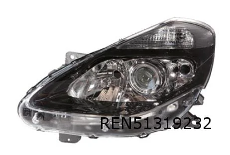 Renault Clio III (1/11-1/13) koplamp Rechts (zwart) (actieve bochtverlening) Origineel! 260101990R