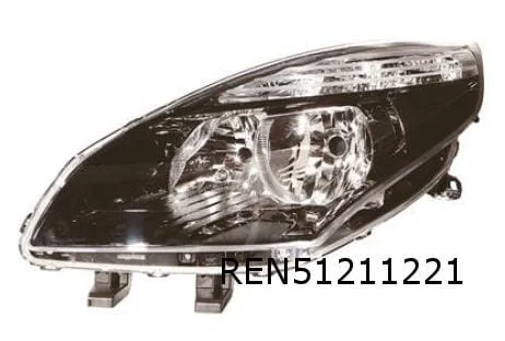 Renault Scenic / Grand Scenic (4/09-1/12) koplamp Links zwart Origineel! 260606760R