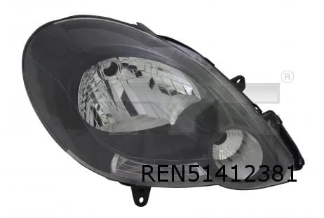 Renault Kangoo (2/08-6/13) Scheinwerfer links schwarz Original! 7701071596