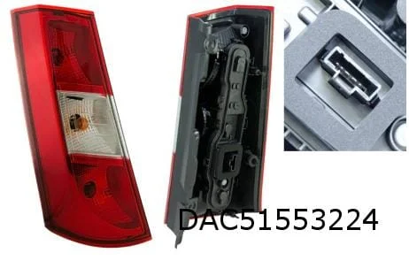 Dacia Dokker (5/13-2/21) achterlicht Rechts (incl. fittingplaat) origineel! 265509604R