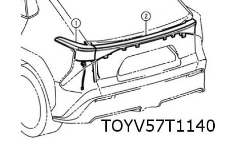Toyota BZ4X (11/22) achterlichtbalk midden origineel! 8158142180