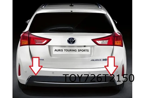 Toyota Auris (-6/15) onderspoiler chromelijst boven Origineel! (Touring Sport) 5275102060