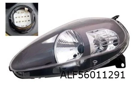 Fiat Grande Punto (-9/08) koplamp Links (zwart) (geschikt voor upgrade) OES! 51806537