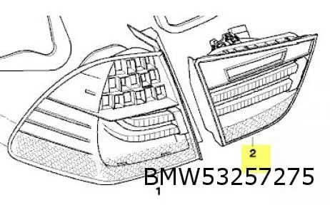 BMW 3-serie Touring (9/08-10/12) Achterlicht Links binnen (LED) OES! 63217289433