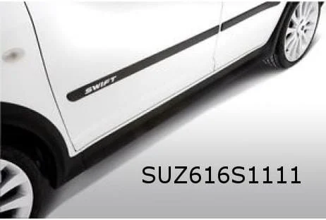 Suzuki Swift III (3/05-9/10) (RS) stootlijstset Links (2x) Zwart (3-drs.) Origineel! 990E063J38001