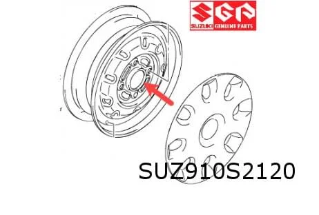 Suzuki Alto RF (4/02-12/06) wieldeksel 13'' Origineel! 43029M79G5027N