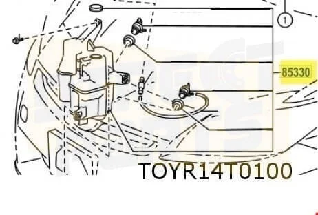Toyota Prius (-1/12) ruitensproeierreservoir Origineel! 8531547090