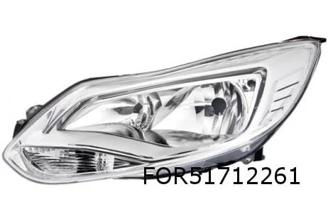Ford Focus III (3/11-1/15) koplamp Links (chome / alu. inleg) OES! 1873929