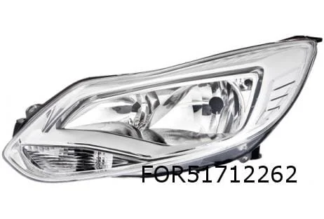 Ford Focus III (3/11-1/15) koplamp Rechts (chome / alu. inleg) OES! 1873925