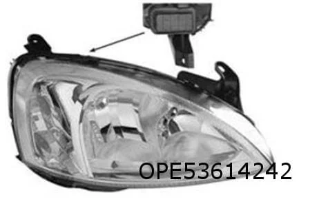 Opel Corsa C (7/02-) koplamp Rechts (merk AL) (identiteit LK) (stelmotor in koplamp) OES! 93173252