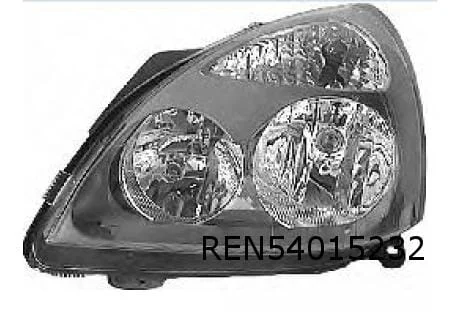 Renault Clio II (1/04-5/09) koplamp (H7/H1) Rechts (grijs) OES! 7701057658