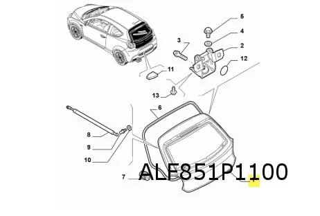 Fiat 500 achterklep Origineel! 52056197