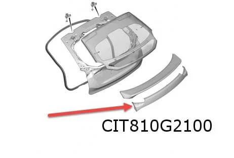 Citroën C4 10/20- (C41) paneel achterklep (te spuiten) Origineel! 98348978XU
