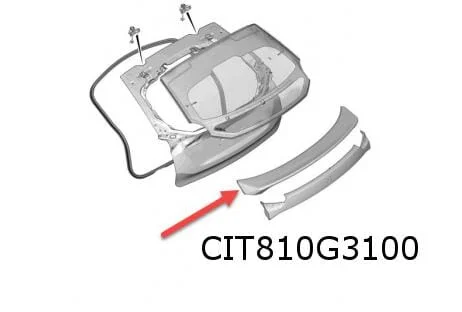 Citroën C4 10/20- (C41)	achterklep spoiler (glanzend zwart) Origineel! 1673305380