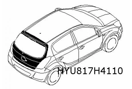 Hyundai	i20 achterklep (bij wisser) (1/09-6/12) Origineel! 737001J160