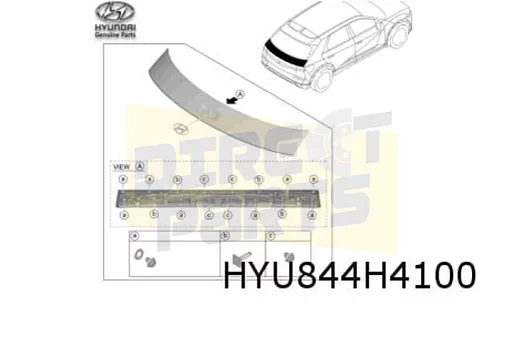 Hyundai Ioniq 5 afdekplaat achterklep (te spuiten) (10/21-) Origineel! 87310GI000