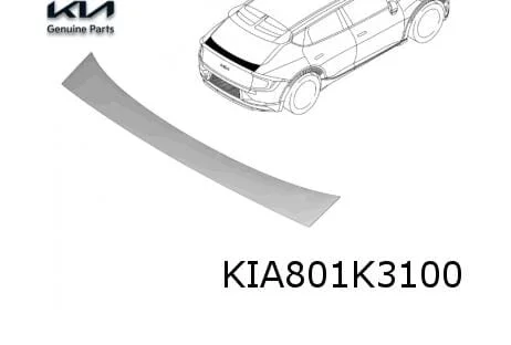 Kia EV6 afdekplaat achterklep (te spuiten) (9/21-) Origineel! 87310CV000