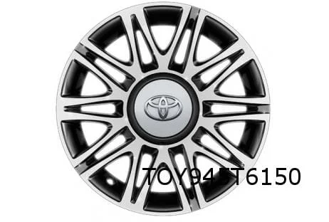 Toyota Aygo velg Aluminium 15'' dubbele 10-spaaks hoogglans zwart / gepolijst Origineel! PW4570H010MB