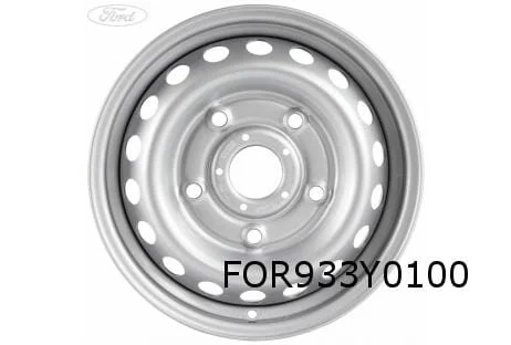 Ford Transit Custom velg staal 6.5J x 15" (zilver / gebruikt bij naafdeksel) (1/13-3/18) Origineel! 1763872