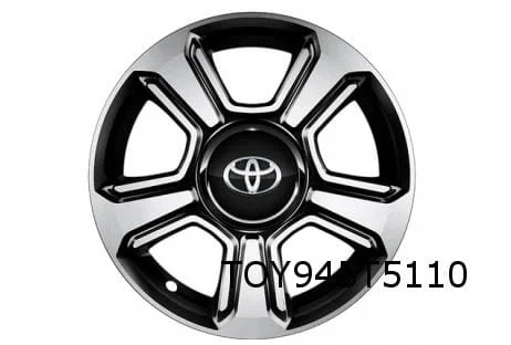 Toyota Aygo velg Aluminium 15'' 5-spaaks hoogglans zwart / gepolijst Origineel! PW4570H005MB