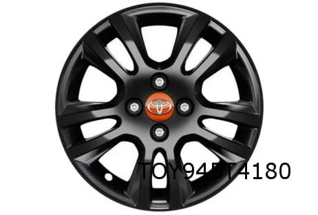 Toyota Aygo velg Aluminium 15'' dubbele 5-spaaks hoogglans zwart Origineel! PW4570H004ZB
