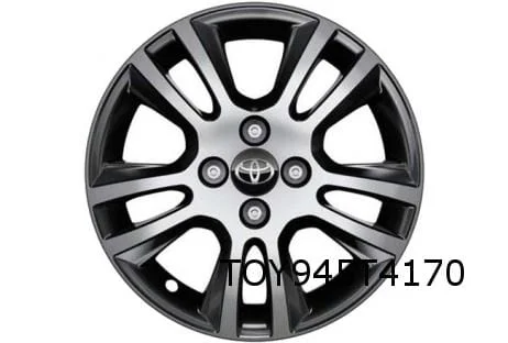 Toyota Aygo velg Aluminium 15'' dubbele 5-spaaks hoogglans zwart / gepolijst Origineel! PW4570H004MB