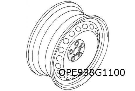 Opel Vivaro A (6/01-10/14) velg Staal (6J x 16'') Bleekgrijs Origineel! 93858270