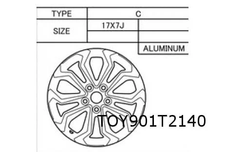 Toyota Yaris Cross velg alu. 7J x 17" type "First Edition" (type C) (8/21-) Origineel! 426110DK70