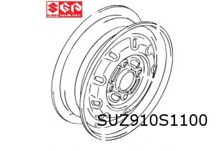 Suzuki Alto RF velg staal (4.5J x 13") zwart (4/02-12/06) Origineel! 4321060G00ZBP