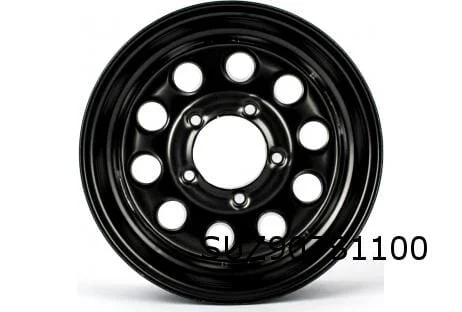 Suzuki Jimny velg staal 5.5J x 15" zwart (11/98-1/17) Origineel! 4321081A2539M