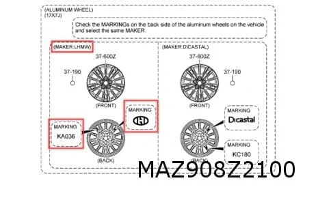 Mazda CX-5 velg alu. 7J x 17" (5/17-10/21) Origineel! MAZ908Z2100