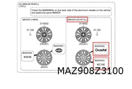 Mazda CX-5 velg alu. 7J x 17" (5/17-10/21) Origineel! 9965A47070