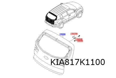 Kia Sportage achterklep (8/10-1/16) (SL) Origineel! 737003W010