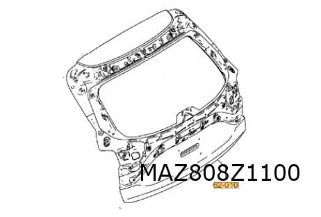 Mazda CX-5 achterklep (niet bij Power Lift) (5/17-10/21) Origineel! KBY46202XC