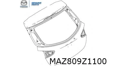 Mazda 2 achterklep (4/15-) Origineel! D0Y26202X