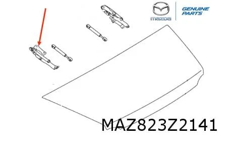Mazda MX-5 achterklepscharnier Links (hard top) (ND) (4/15-) Origineel! N24852720B