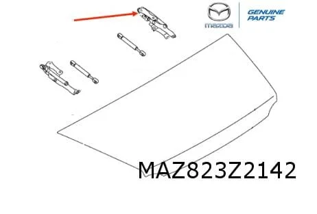 Mazda MX-5 achterklepscharnier Rechts (hard top) (ND) (4/15-) Origineel! N24852710B