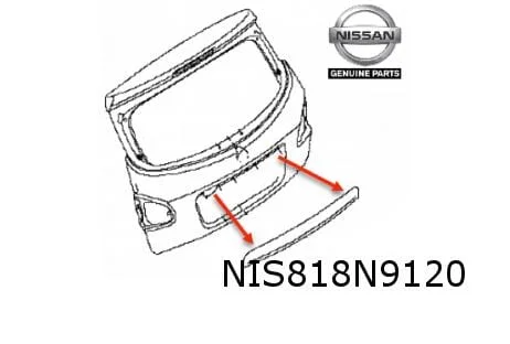 Nissan Qashqai achterklepgreep (niet bij camera) (J11) (1/14-5/21) Origineel! 908104ES0H