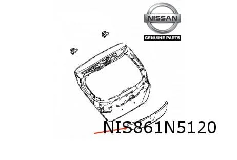 Nissan Leaf achterklepgreep (Acenta / N-connect / Tekna) (1/18-) (ZE1E) Origineel! 908105SH0A
