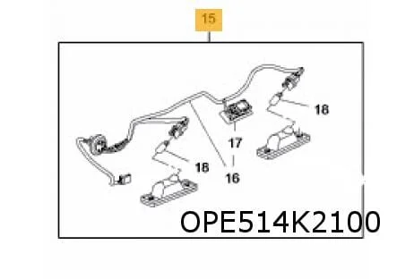 Opel Micra Karl Rocks kentekenplaatverlichtingsset L+R compleet (3/17-9/19) Origineel! 95353899