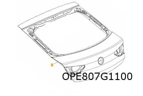 Opel Insignia B achterklep (niet bij ruitenwisser) (Hatchback) (Z18) (6/17-) Origineel! 39215084