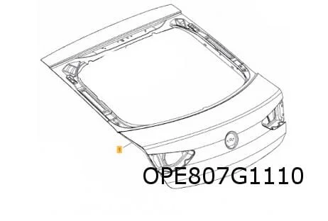 Opel Insignia B achterklep (bij ruitenwisser / RPO C25) (Hatchback) (Z18) (6/17-) Origineel! 39215086