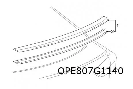 Opel Insignia B spoiler achterklep (bij RPO TTV) (Hatchback) (Z18) (6/17-) Origineel! 13488956