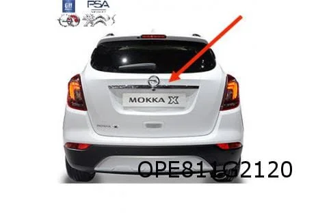 Opel Mokka X achterkleplijst (bij camera) (te spuiten) (9/16-9/19) Origineel! 42524773