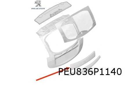 Peugeot ION achterklep sierlijst (te spuiten) (10/10-) Origineel! 8742CJ