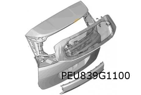 Peugeot 5008 achterklep (6/17-1/21) Origineel! 1619267680