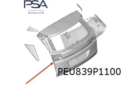 Peugeot 3008 achterklep (te spuiten) (11/16-1/21) Origineel! 1617409480