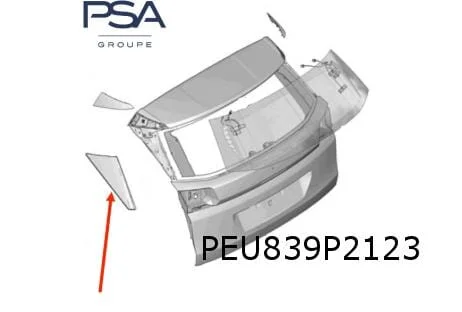 Peugeot 3008 achterklep luchtgeleider Links (11/16-1/21) Origineel! 98138444XK