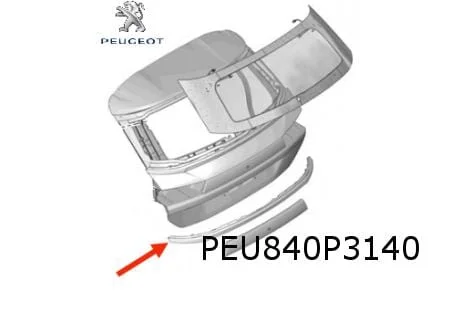 Peugeot 508 SW sierlijst achterklep (9/18-) Origineel! 1637300780